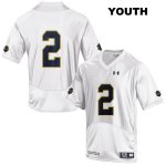 Notre Dame Fighting Irish Youth Jordan Genmark Heath #2 White Under Armour No Name Authentic Stitched College NCAA Football Jersey ANS4599OM